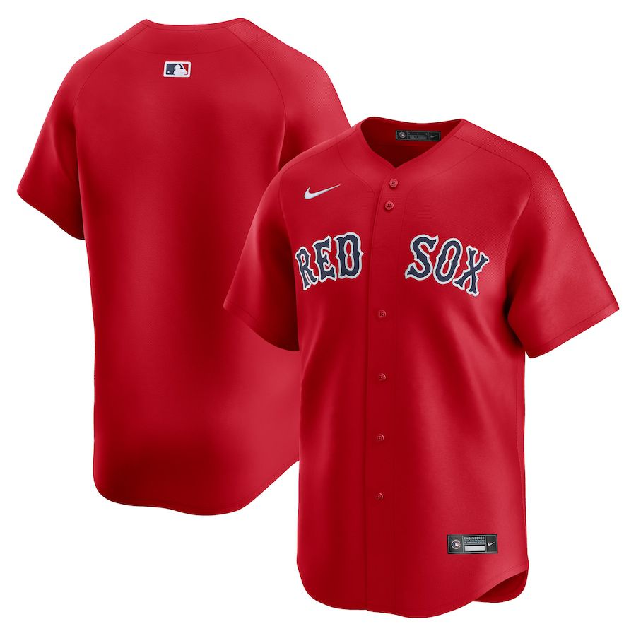Men Boston Red Sox Blank Nike Red Alternate Limited MLB Jersey->->MLB Jersey